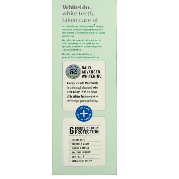 White Glo Ultra Fresh Whitening Toothpaste with Mouthwash 115g - Mouthwash Gel
