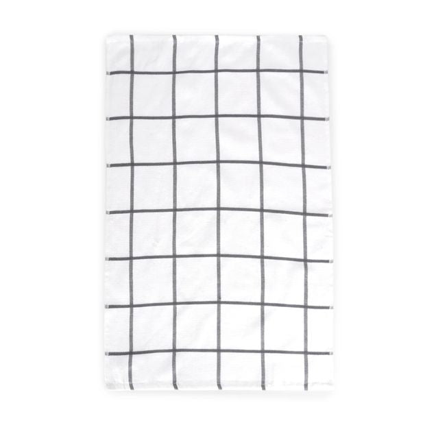 4 Pack Grey Linear Terry Tea Towels - Anko