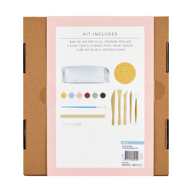 Air Dry Clay Pottery Starter Kit - Anko