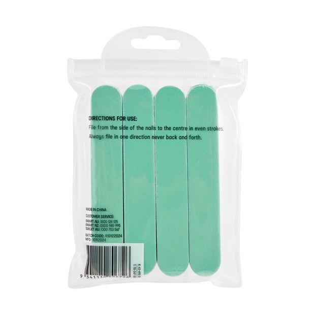 20 Piece Nail File Set, Mint - OXX Cosmetics