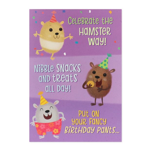 Hallmark Interactive Sound Happy Birthday Card - Hamster
