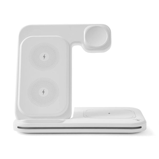 3-in-1 Foldable Wireless Charger, White - Anko