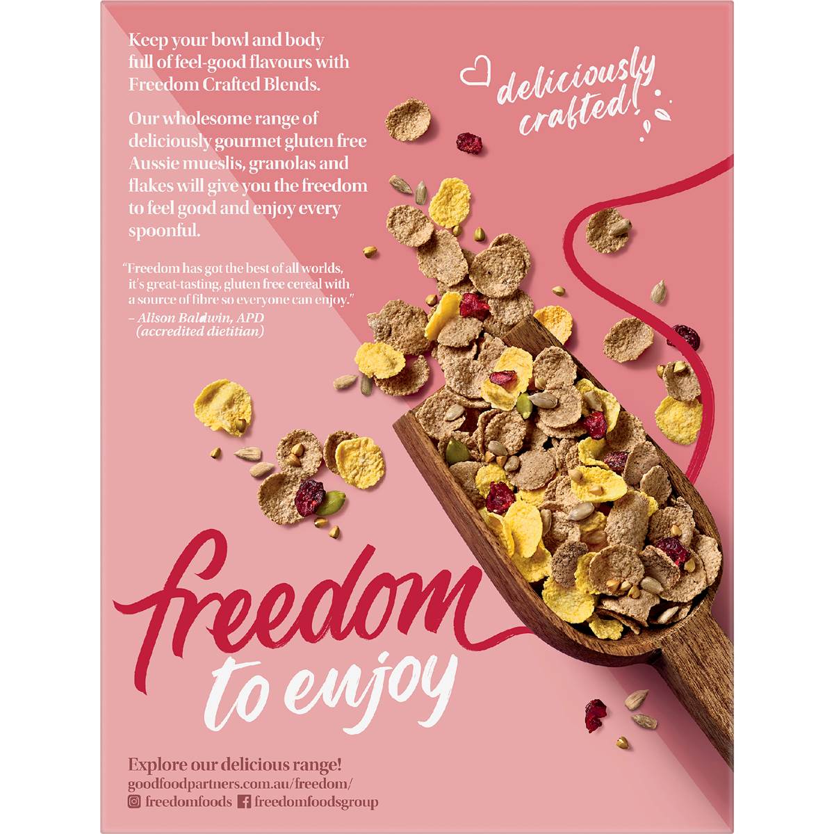 Freedom Foods Crafted Blends Cranberry & Buckwheat Flakes 400g