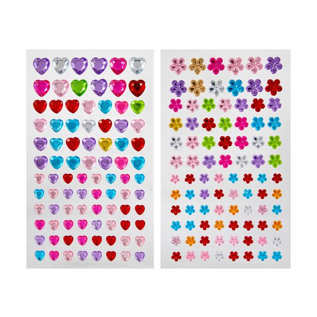 Bling Stickers, Flower and Heart - Anko