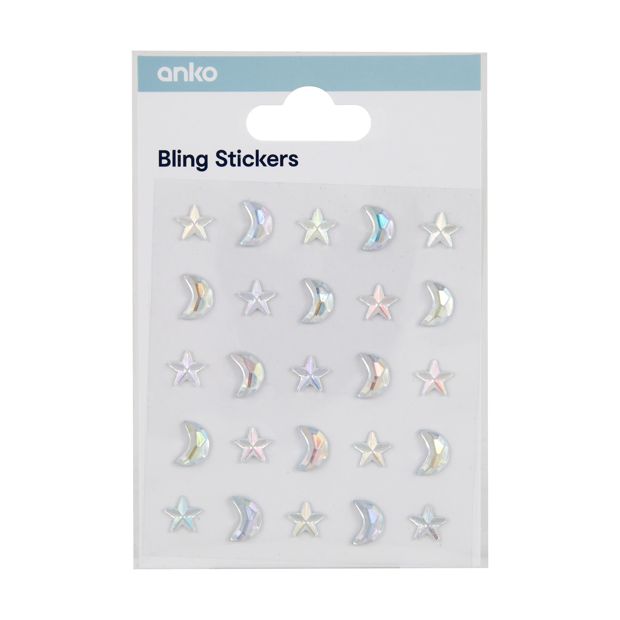 Bling Stickers, Star and Moon - Anko