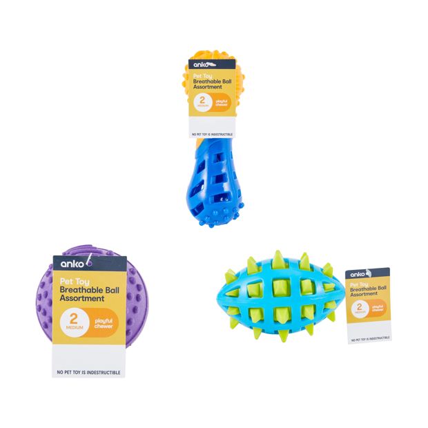 Pet Toy Breathable Ball, Assorted - Anko