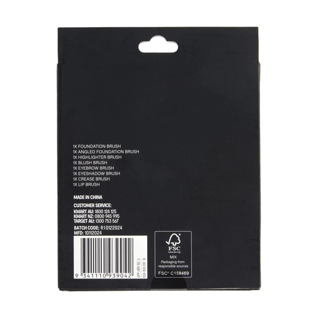 8 Piece Metallic Makeup Brush Set - OXX Cosmetics