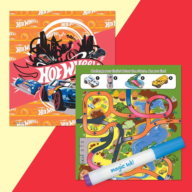 INKredibles Magic Reveal Hot Wheels Mess Free Magic Ink Pictures! - Book