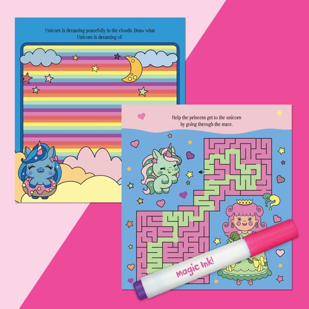 INKredibles Magic Reveal Unicorn Dreams Mess Free Magic Ink Pictures! - Book