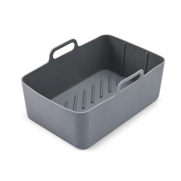 2 Pack Silicone Rectangle Air Fryer Trays, Grey - Anko