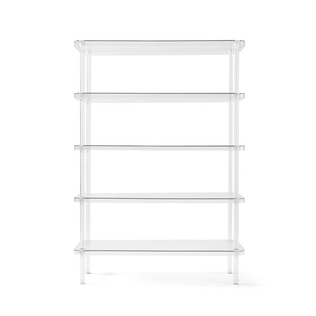 5 Tier Clear Shoe Rack, Clear - Anko
