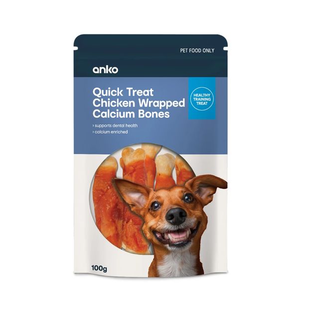 Pet Treat Chicken Wrapped Calcium Bones - Anko