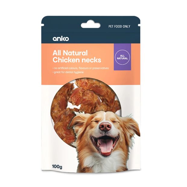 Pet Treat Chicken Necks 100g - Anko