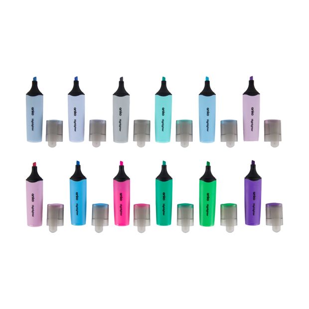 24 Pack Highlighters, Neon and Pastel - Anko