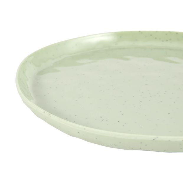 4 Pack Green Glazed Look Dinner Plates - Anko