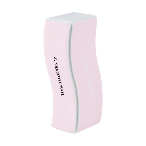 Wave Nail Buffer, Pink and White - OXX Cosmetics