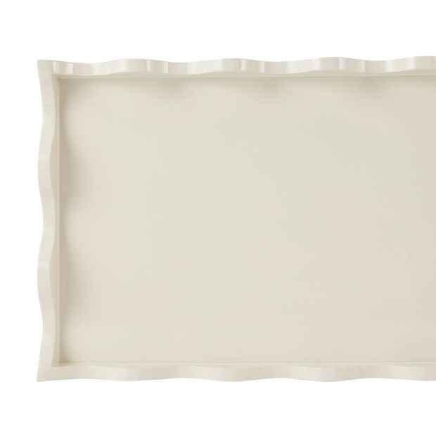Wavy Decorative Tray - White, Versatile Serving Platter