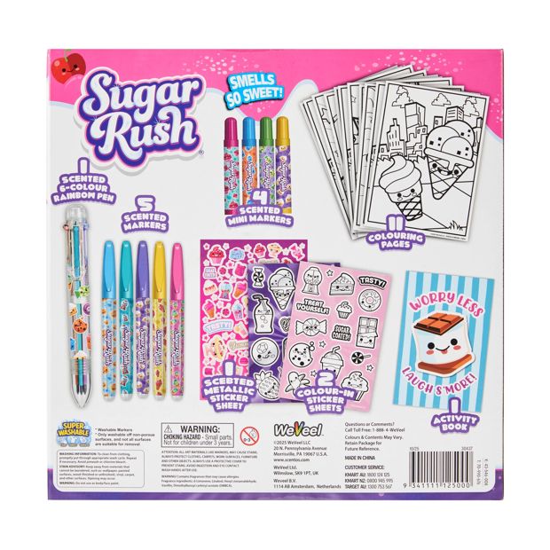 25 Piece Sugar Rush Scented Colouring Activity Set