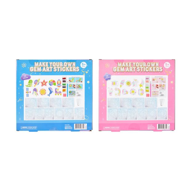 38-Piece DIY Gem Art Stickers Kit, Assorted Designs