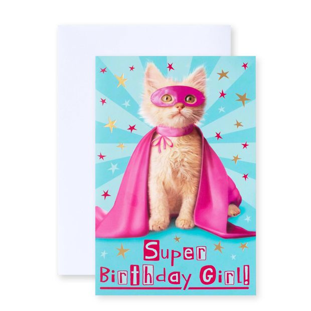 12 Pack Hallmark Birthday Cards - Super Cat and Birthday Girl