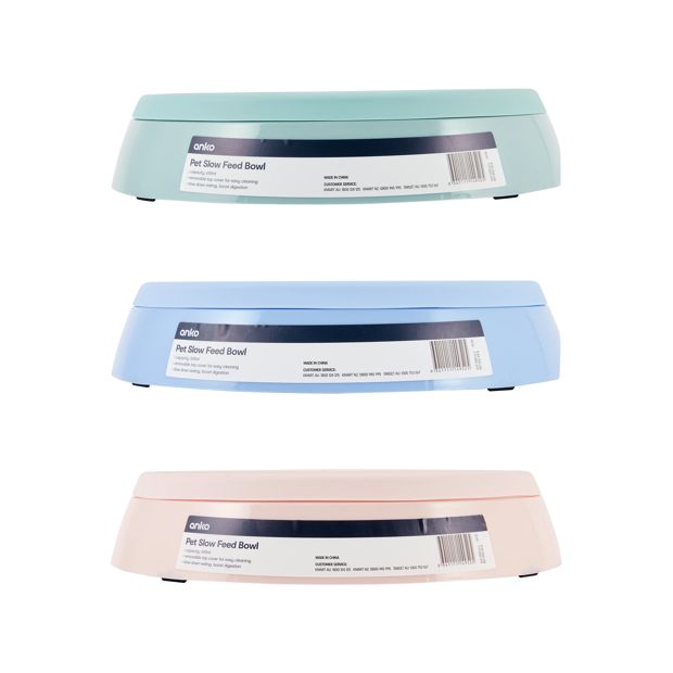 Pet Slow Feed Bowl, Assorted - Anko
