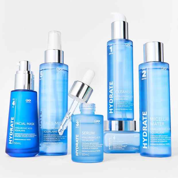 Step 1 AM/PM Hydrate Cleanser 150ml, Hyaluronic Acid and Squalane - OXX Skincare