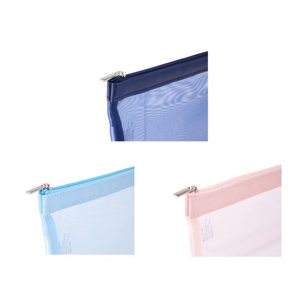 Anko Mesh Pencil Case - 3 Pack