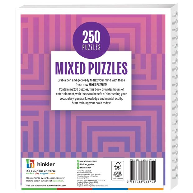 250 Puzzles: Mixed Puzzles - Book
