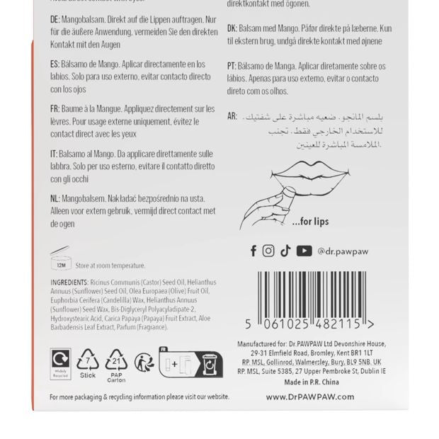 Dr. PAWPAW Lip Balm Stick - Mango