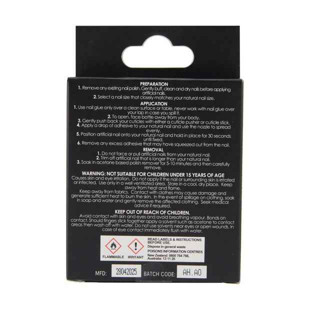 24 Pack Artificial Nails with Adhesive, Almond Shape, Butterfly Wings - OXX Cosmetics