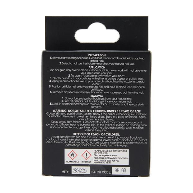 24 Pack Artificial Nails with Adhesive, Stiletto Shape, 3D French Tip - OXX Cosmetics