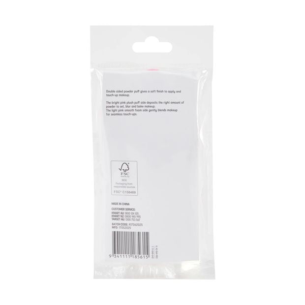 3 Pack Double Sided Powder Puff, Pink - OXX Cosmetics