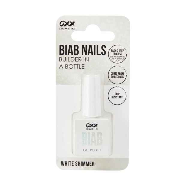 BIAB Nails Builder in a Bottle White Shimmer - OXX Cosmetics