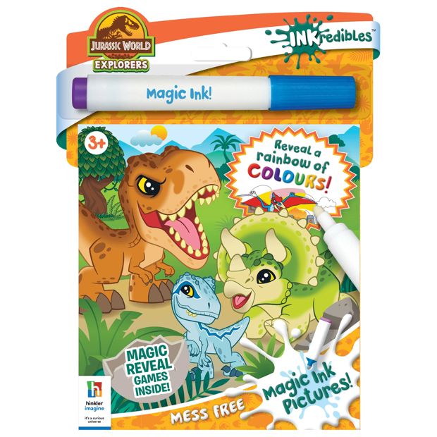 INKredibles Jurassic World Explorers Mess Free Magic Ink Pictures! - Book