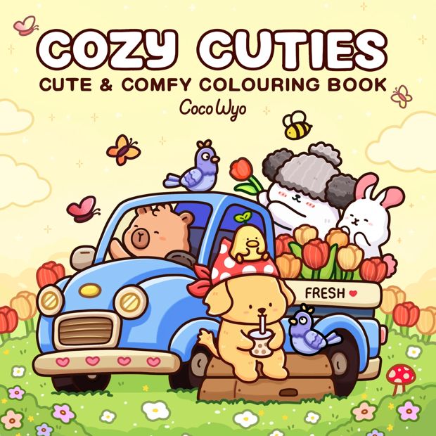Cozy Cuties Cute and Comfy Colouring Book by Coco Wyo - Book
