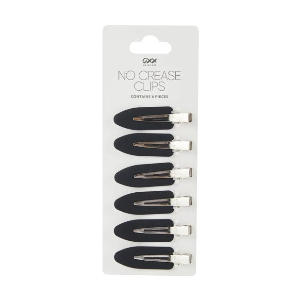 6 Piece Black No Crease Hair Clips - OXX Haircare