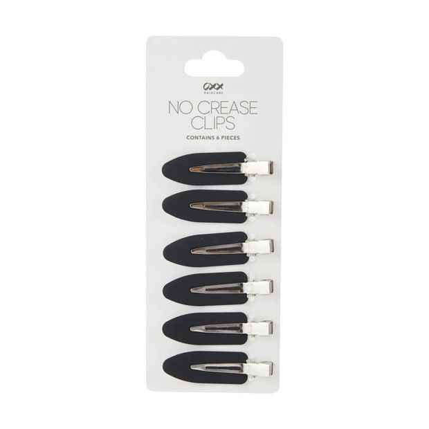 6 Piece Black No Crease Hair Clips - OXX Haircare
