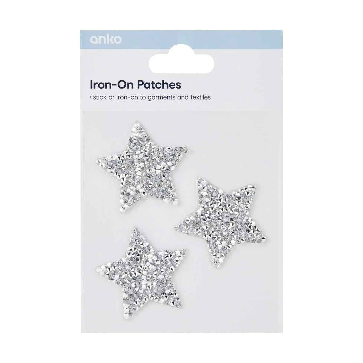 Iron-On Patches - Rhinestone Stars