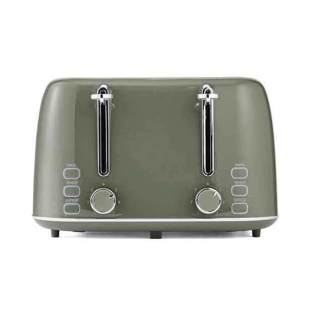 Four-Slice Retro Style Toaster - Green