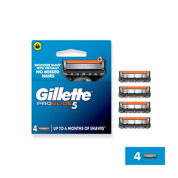 GILLETTE PROGLIDE FLEXBALL RAZOR BLADES 4PK