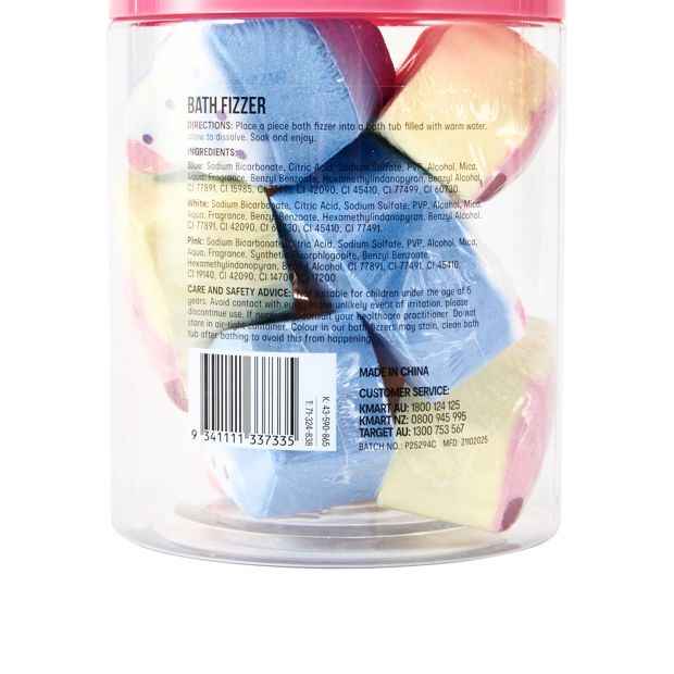 OXX Bodycare 9 Piece Multi Bath Fizzer - Cotton Candy Scented