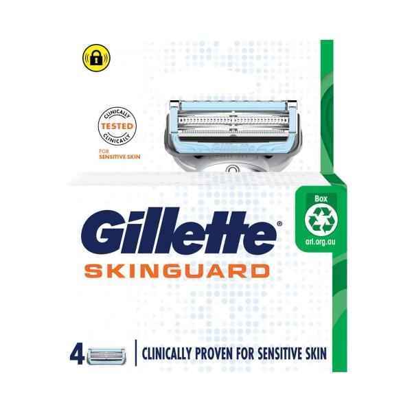 *GILLETTE SKINGUARD RAZOR BLADES 4PK