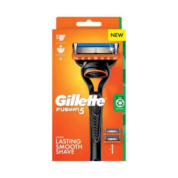 GILLETTE FUSION 5 RAZOR HANDLE +2 BLADE RF 1EACH