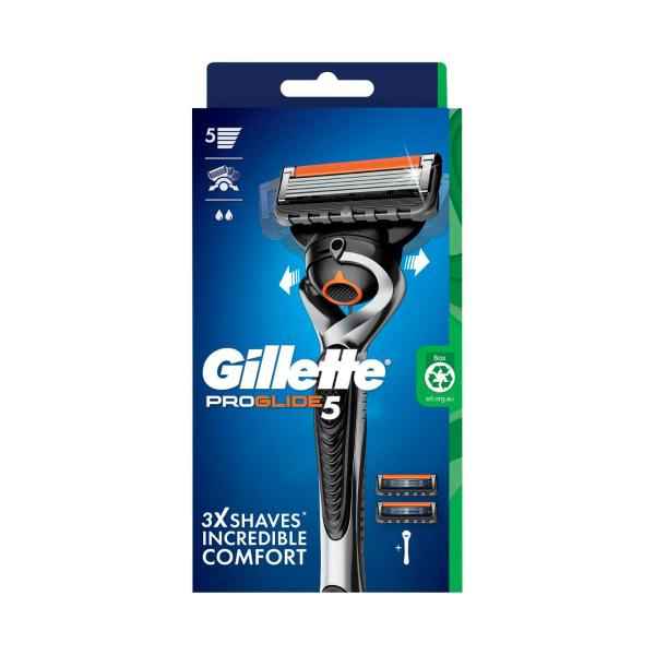 *GILLETTE PROGLIDE FLEXBALL RAZOR HANDLE +2 BLADE RF 1 EACH