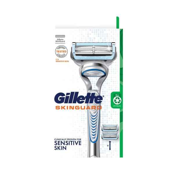 GILLETTE SKINGUARD RAZOR HANDLE +2 BLADE RF1 EACH
