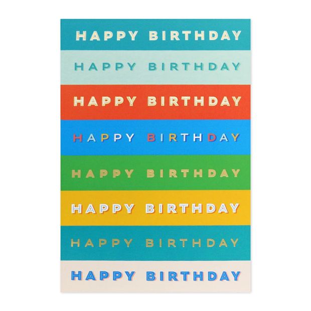 Connections from Hallmark Birthday Card - Stripes