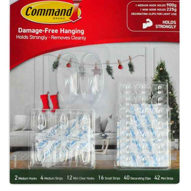 100 Pack 3M Command Command Festive Hooks