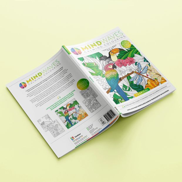 Mindwaves Calming Colouring: Tropical - Book