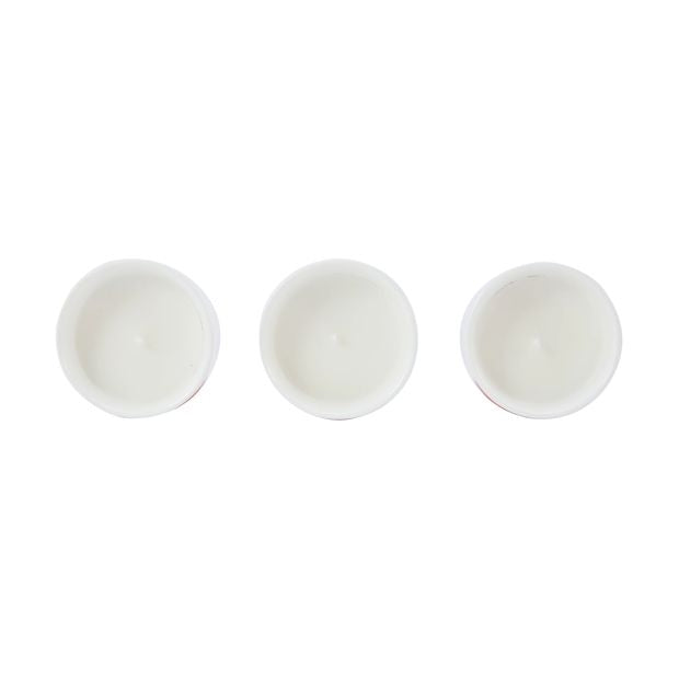 Christmas Bow Ceramic Candle Set - Anko
