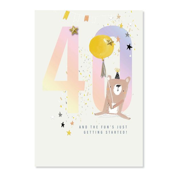 Connections from Hallmark 40th Birthday Card - Bear